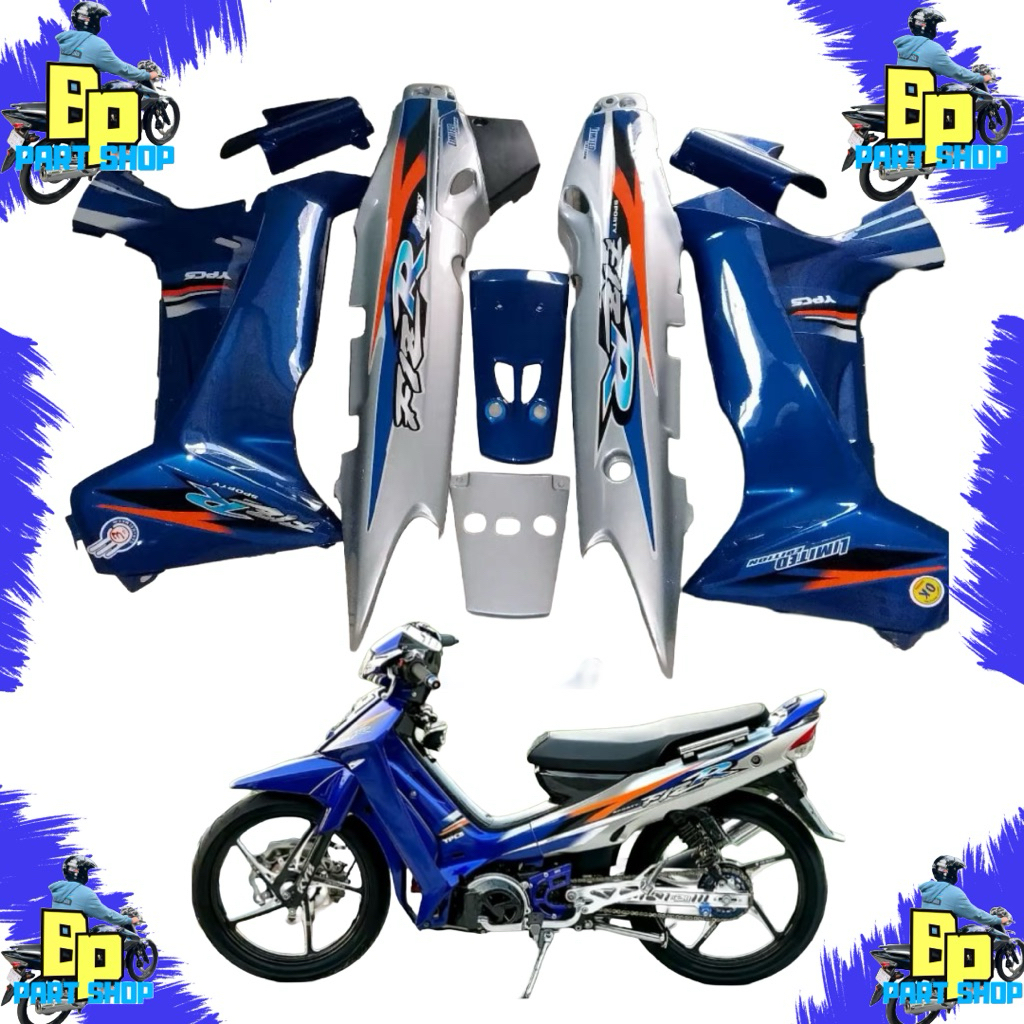 body set fiz r dualtone biru silver limited edition set striping