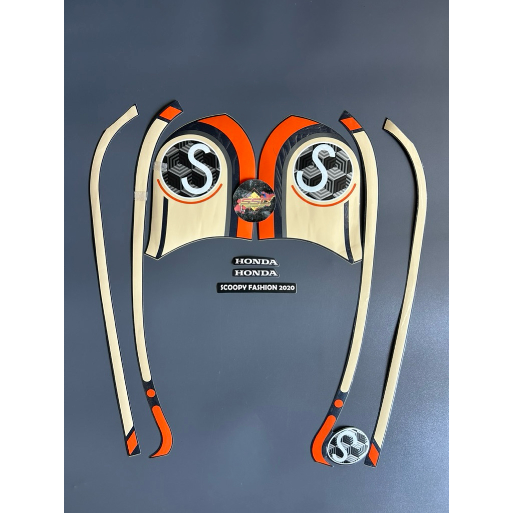STRIPING STIKER SCOOPY FASHION 2020 BIRU DOFF GRADE ORI