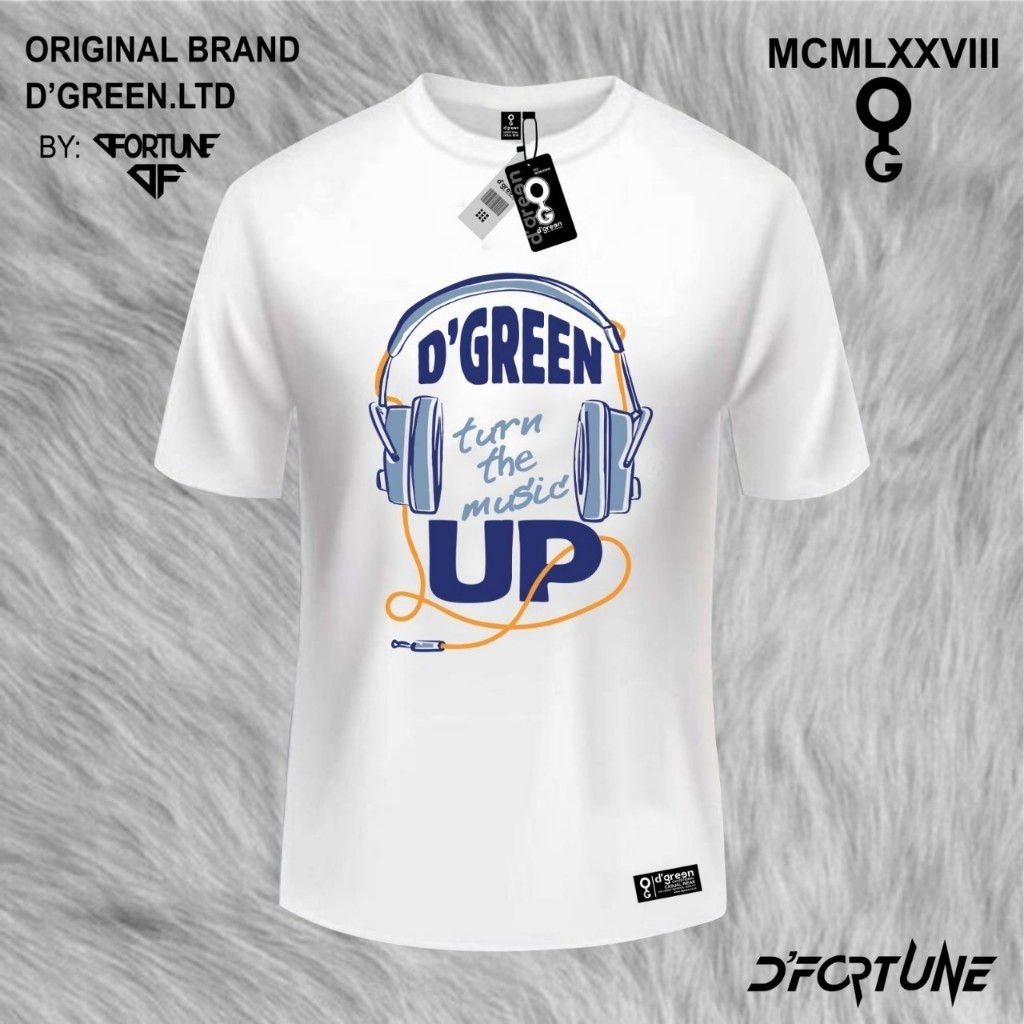 D`GREEN Tshirt Putih Original Pria Wanita Kain Katun / Baju Kaos Ariel Noah terbaru terlaris terbaru
