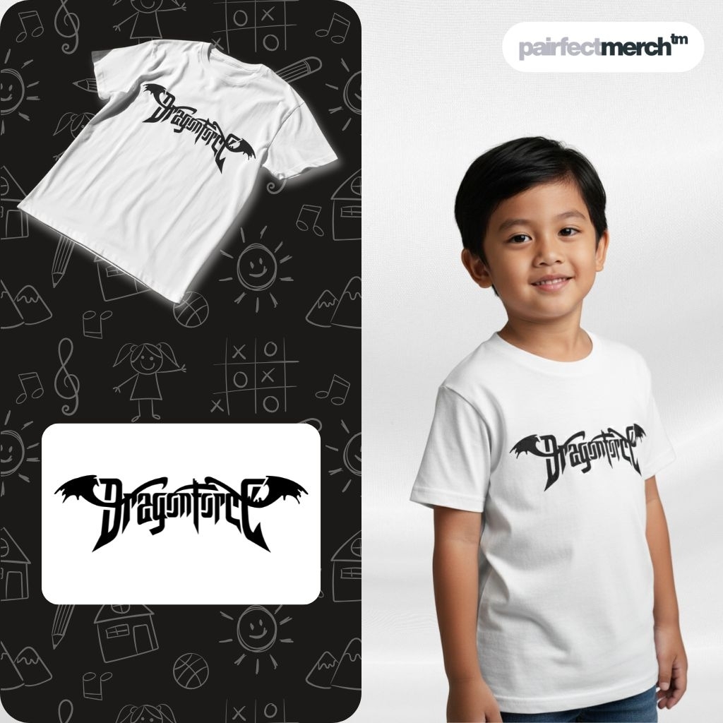 Baju anak Kaos Anak Band DragonForce 01 Usia 1-10 tahun Snow White