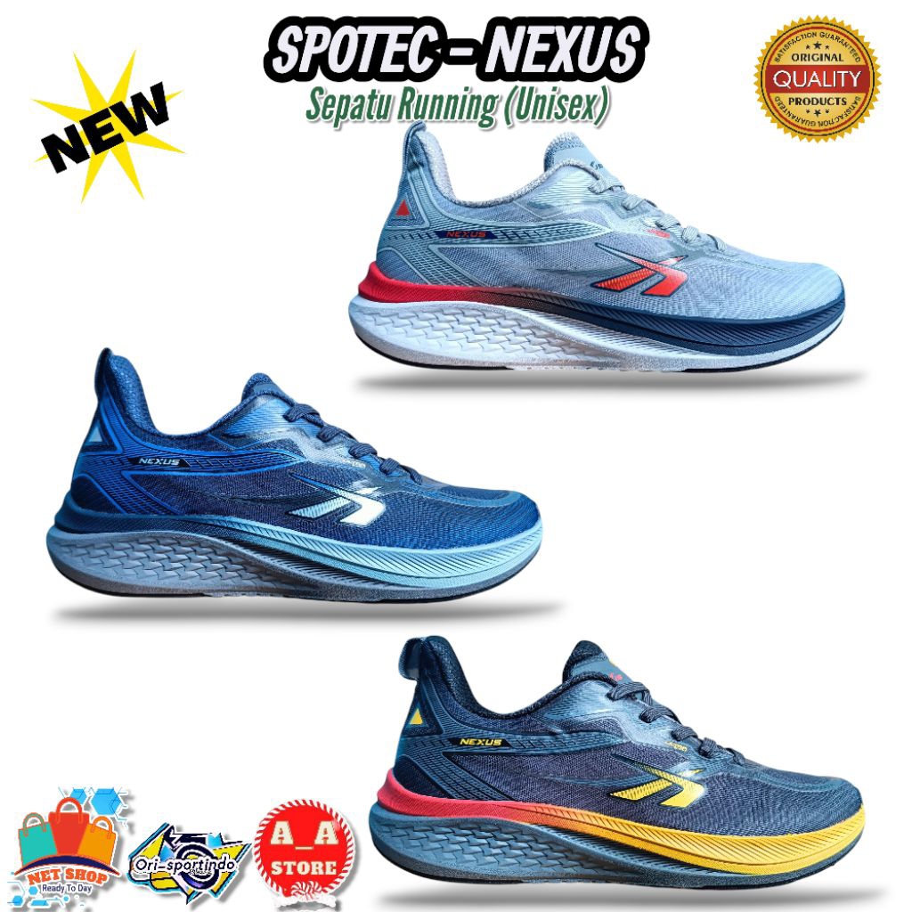 SPOTEC NEXUS Sepatu Running Pria Sepatu Olahraga Lari