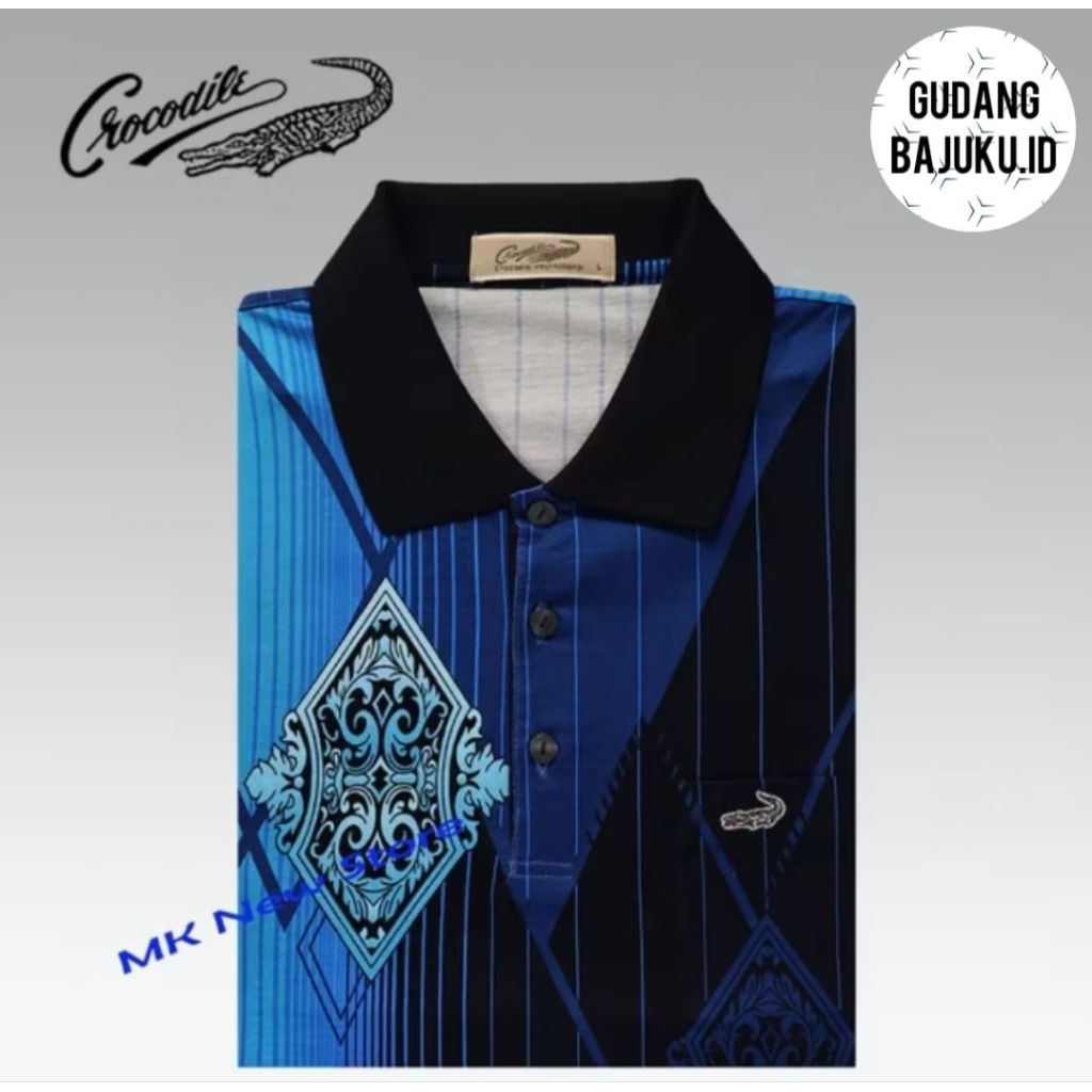 Kaos Kerah Pria Crocodile Diamond/Platinum