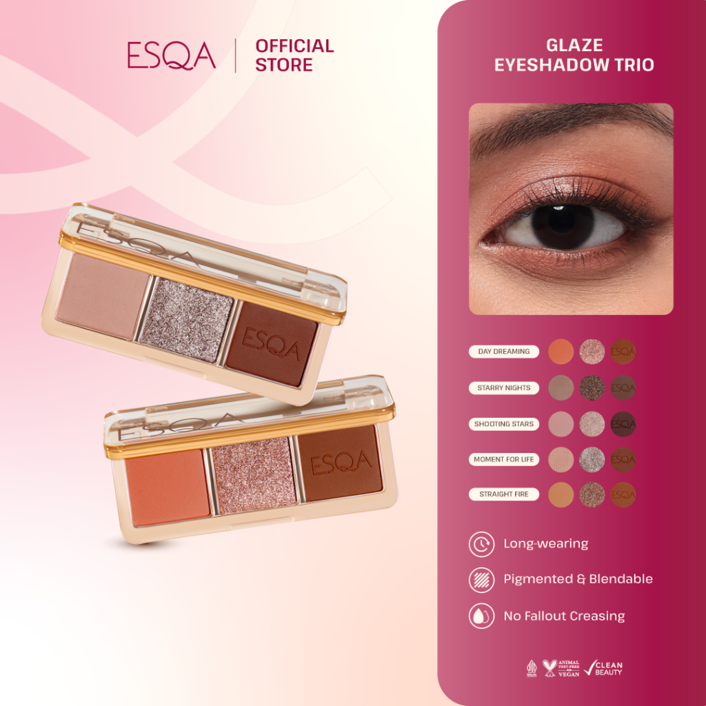 ESQA Glaze Eyeshadow Trio