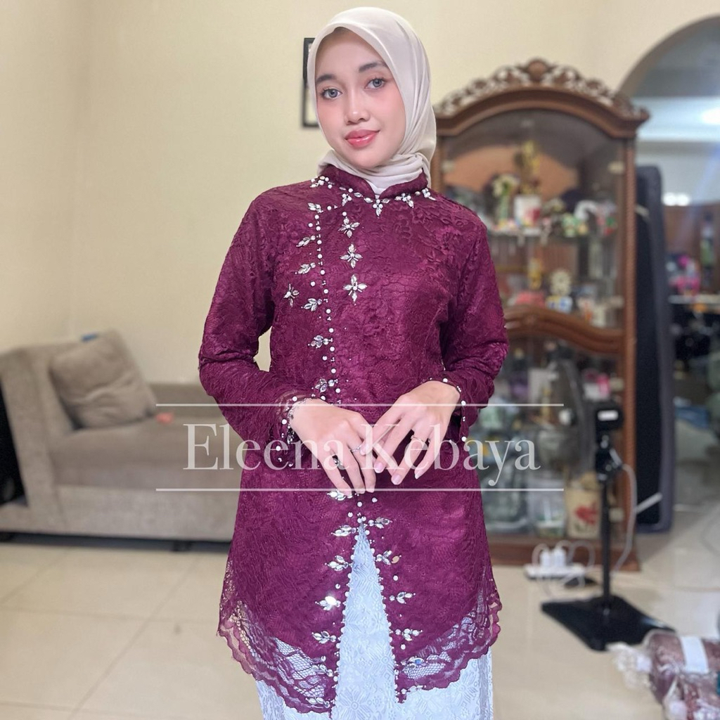 Kebaya Janggan Brukat/Kebaya Janggan/Setelan Kebaya Janggan Songket