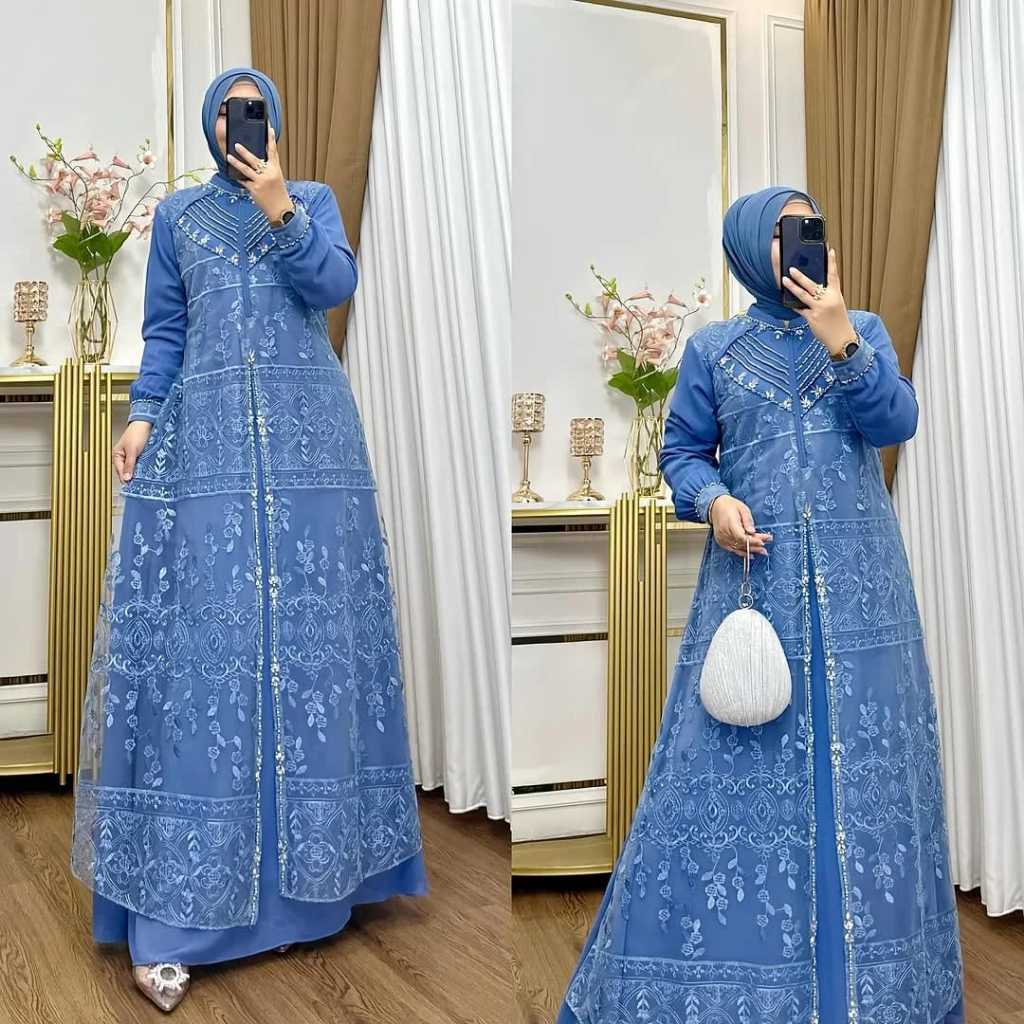 Aqila Dress Gamis Ceruty Baby Doll Mix Burkat TerAnyer