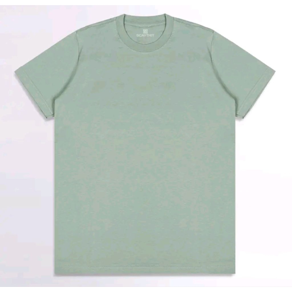 kaos polos pria wanita hijau sage hijau botol