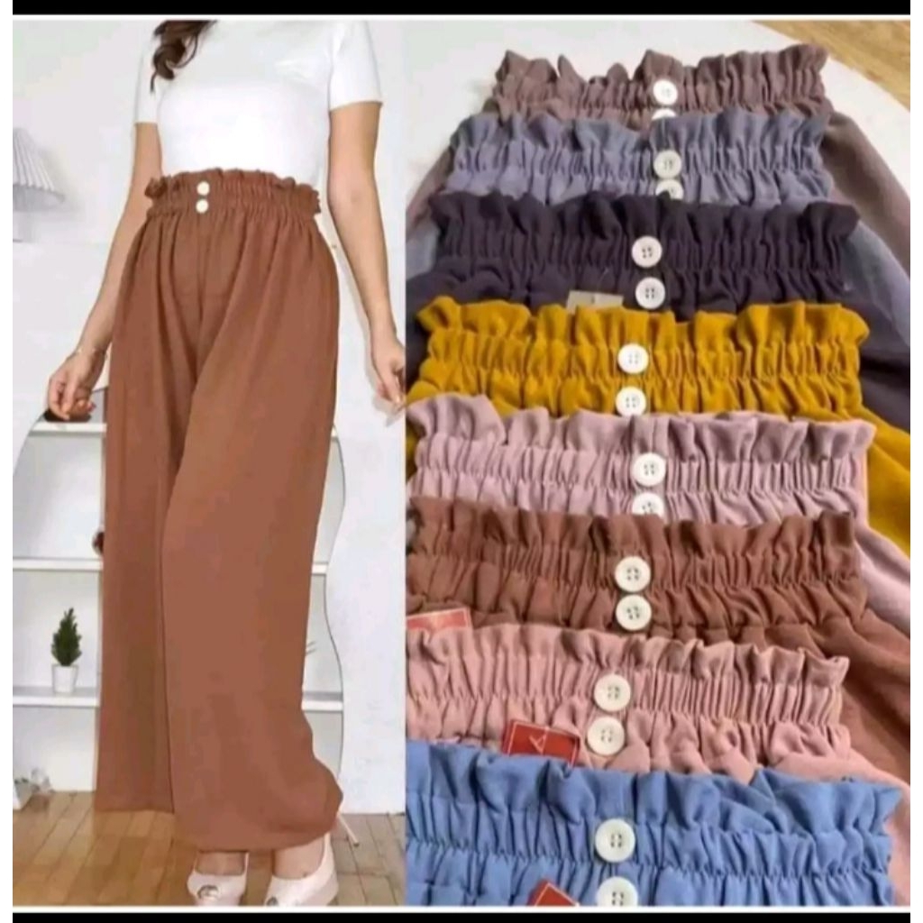 celana wanita panjang dewasa kulot