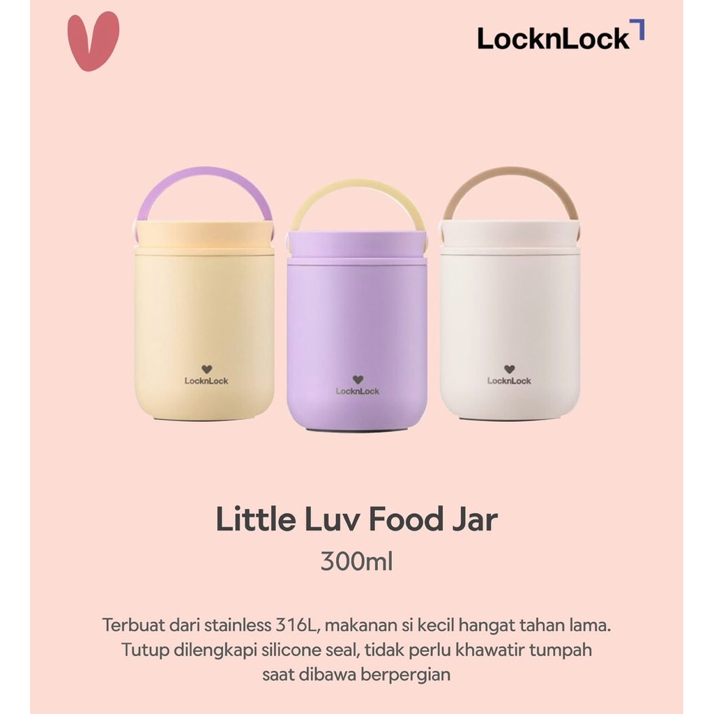 Lock n Lock Little Luv Food Jar 300ml Termos Makanan Lock n Lock