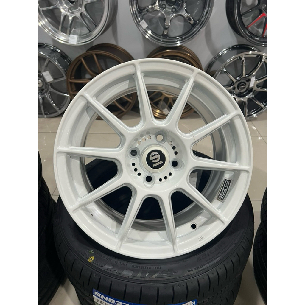 Velg Mobil Racing Single Pcd 4x100 Sparco FF-1 Ring15 Untuk Jazz Brio Mobilio City Ignis Swift Calya