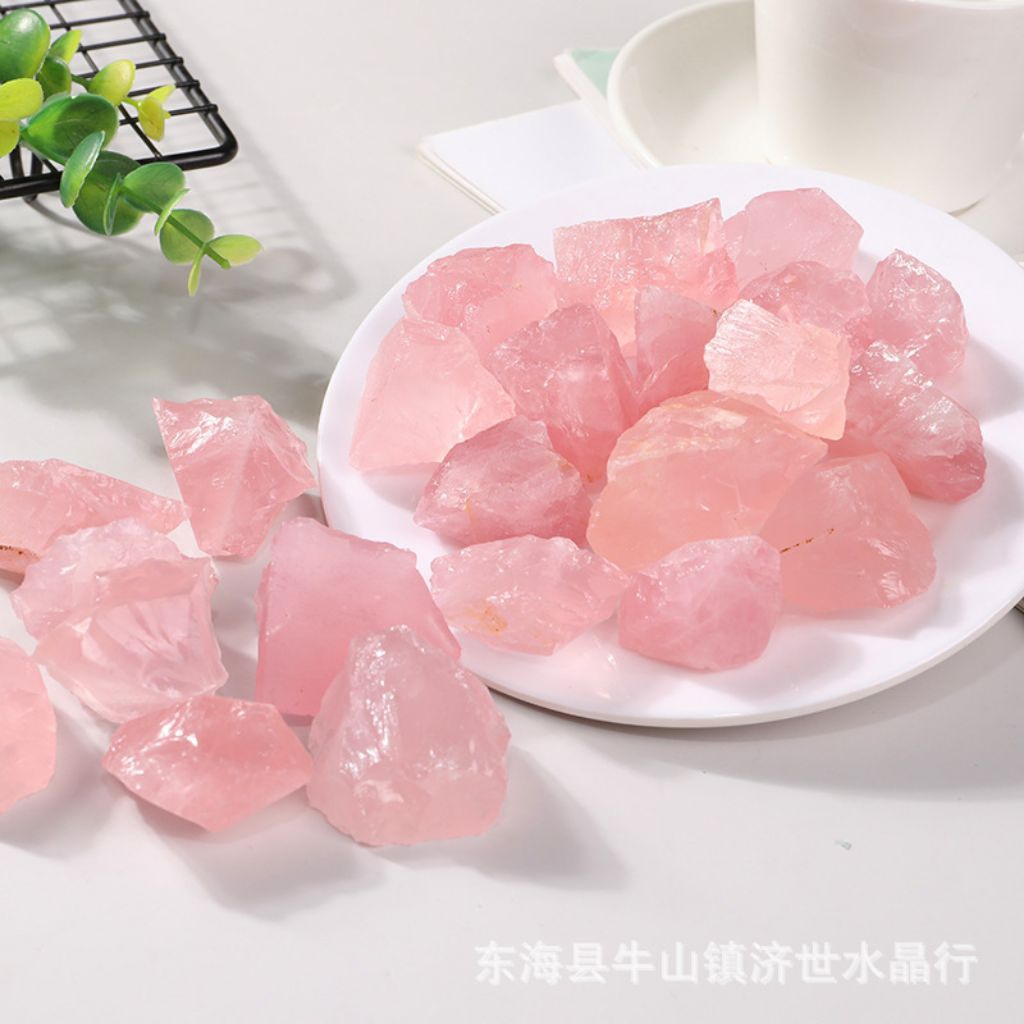 LUMINA Earth - Rose Quartz Asli Natural | Batu Kristal Cinta & Ketenangan | Healing Crystal / Dekora