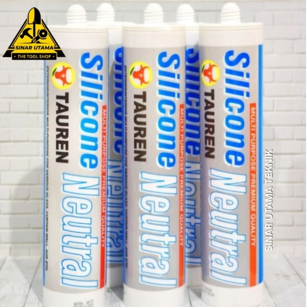 LEM SILIKON NETRAL NEUTRAL MEREK TAUREN NON ASAM - CLEAR/WHITE/BLACK