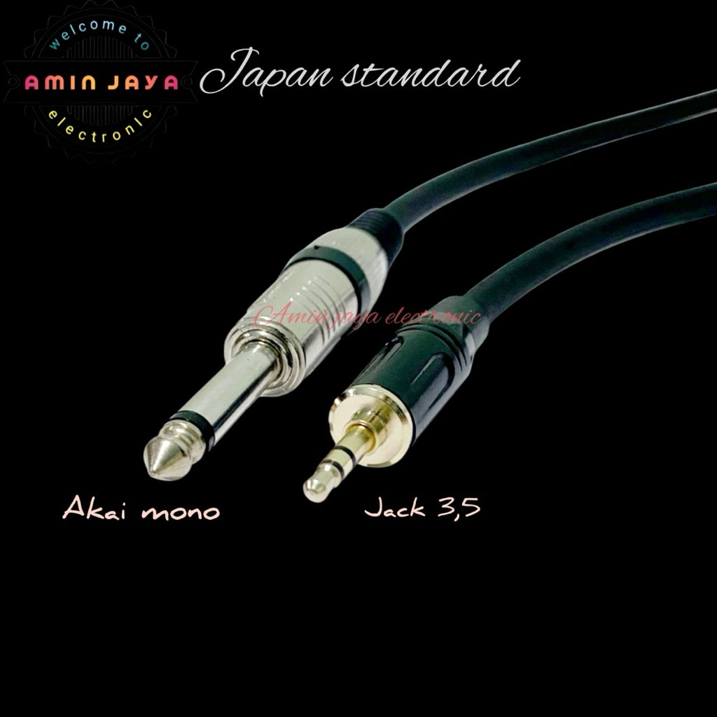 Kabel aux 3,5 to akai mono 6,5 / kabel hp ke mixer speaker