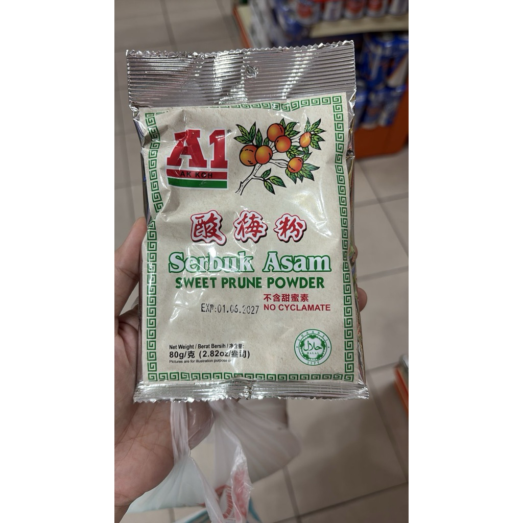 serbuk asam garam buah dan famous amos