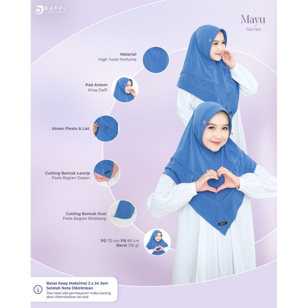 DAFFI HIJAB - MAYU SERIES NEW PRODUK BAHAN  HIGH TWIST PARFUM COD BISA