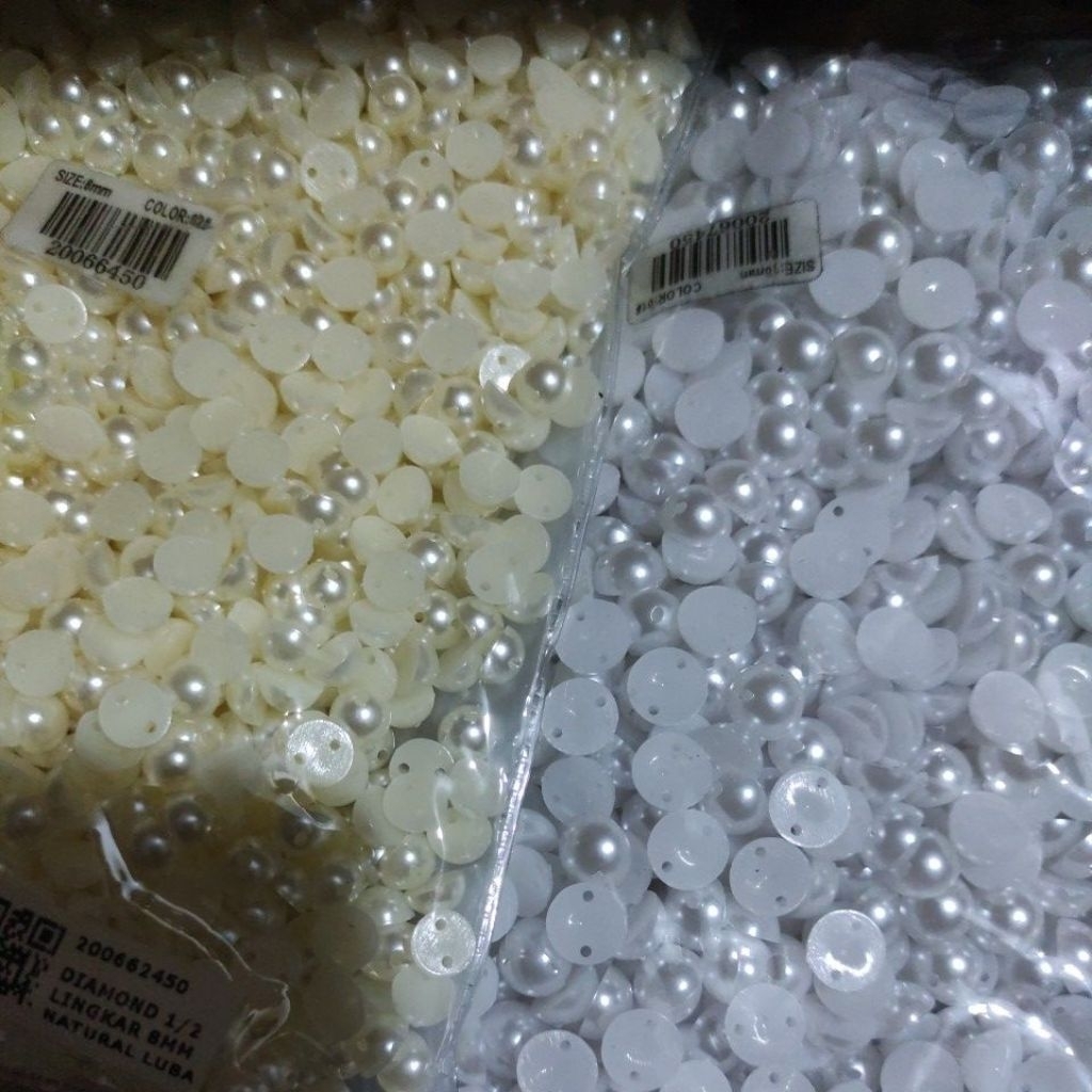 monte setengah lingkaran / mutiara belah (pack besar)