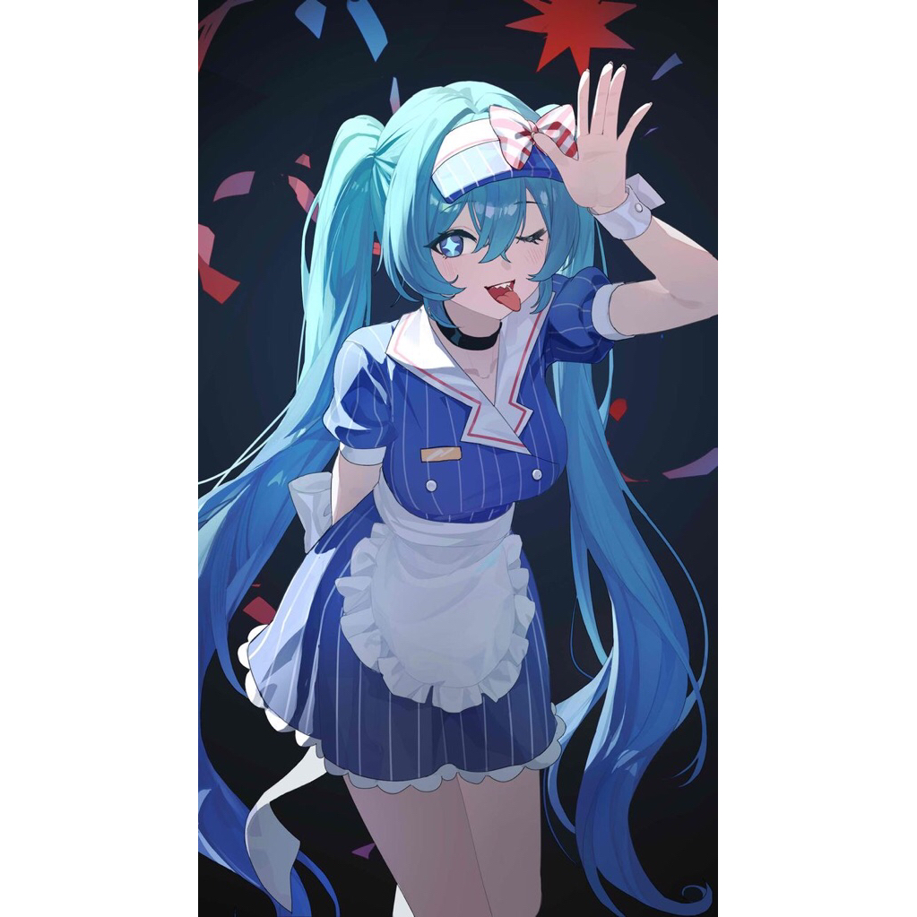 kostum hatsunemiku maid
