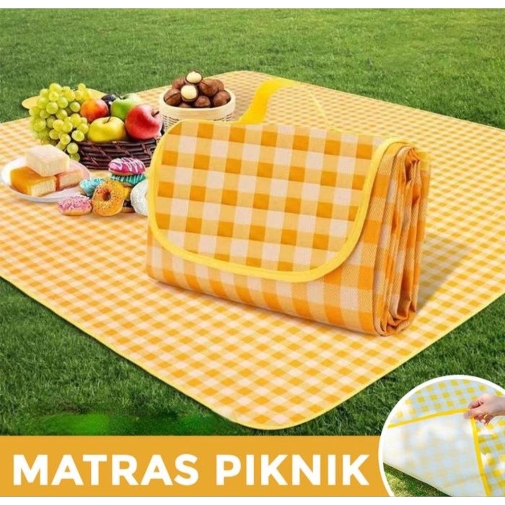 tikar lipat piknik kotak kotak anti air