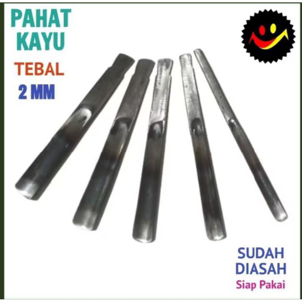 ECERAN PAHAT TEBAL UKIR KAYU MODEL LENGKUNG BAHAN BAJA TEMPA KWALITAS