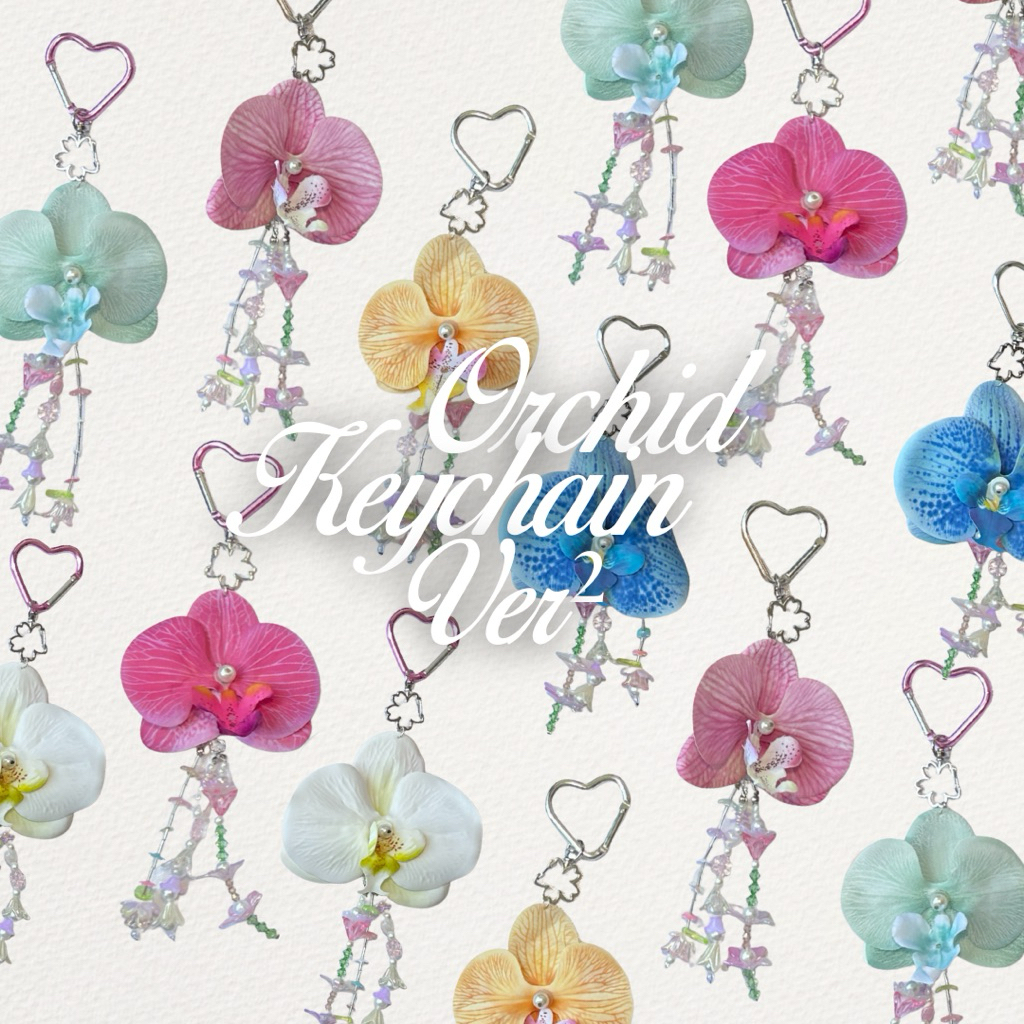 Beadibiip Orchid Keychain | Gantungan Tas Anggrek  Anggrek | temubunga inspired | Aksesoris Tas