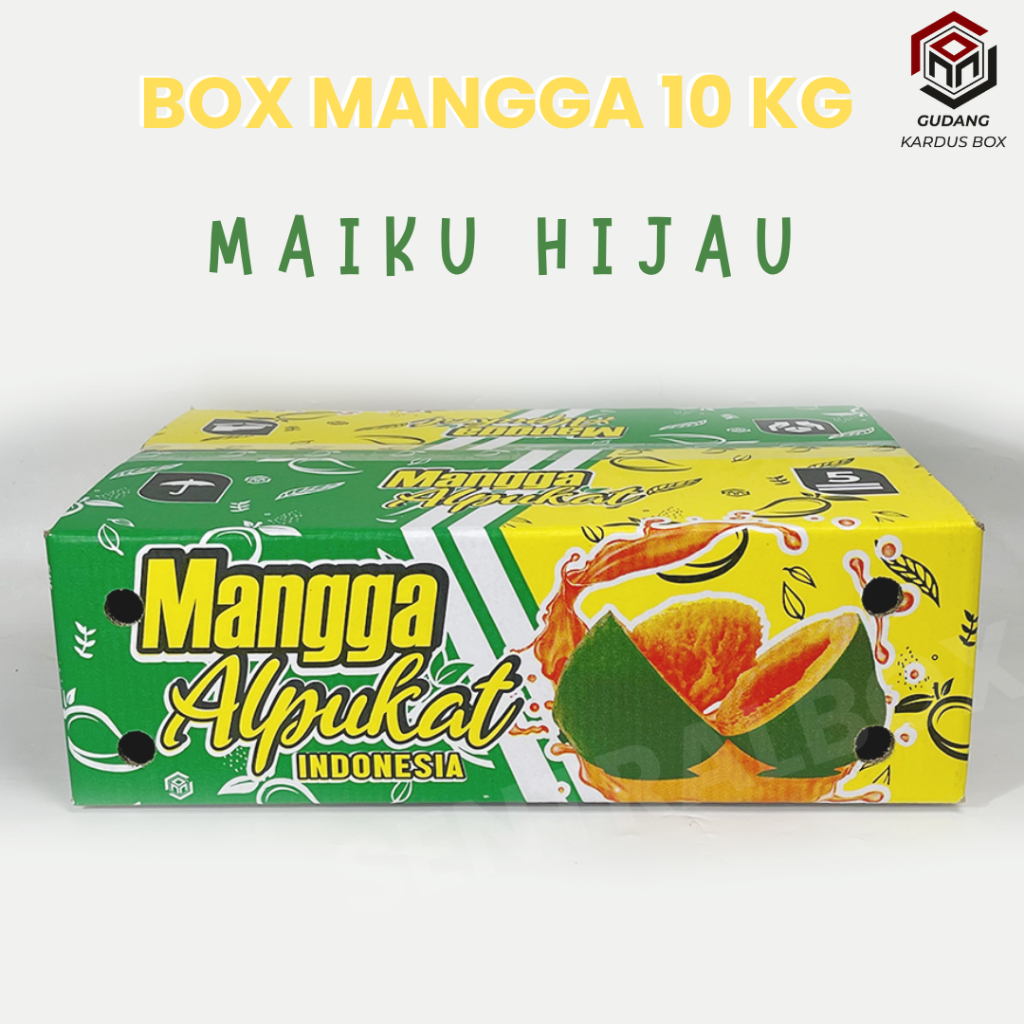 Box Kardus Buah Mangga Alpukat 10Kg Isi 24 Buah Sekat Packing Buah Polos Karton