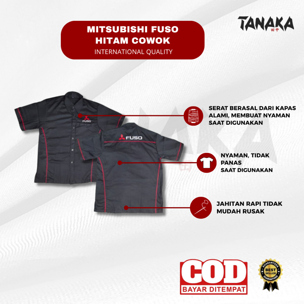 Baju Seragam Standar Fuso Pria | Baju Sales Fuso Cowok | Seragam Mitsubishi Fuso