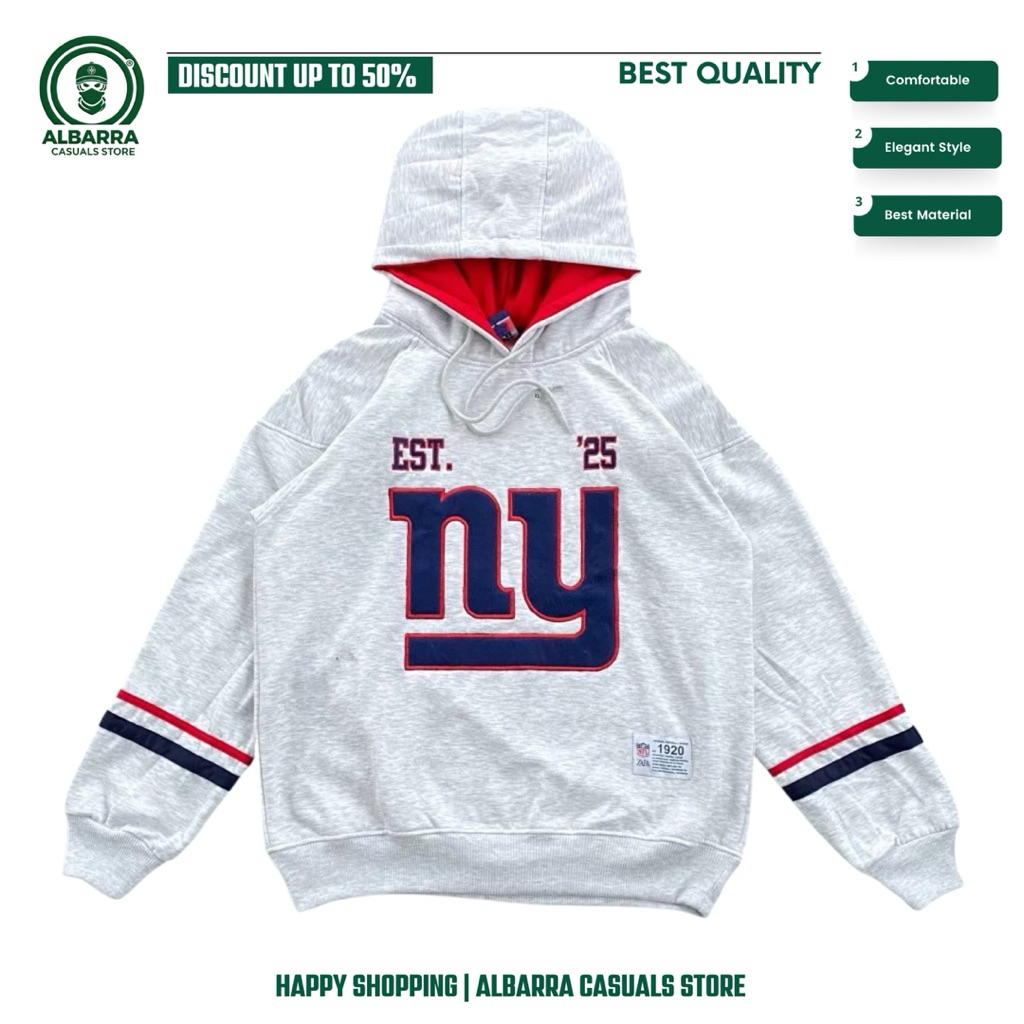 Hoodie NY Giants NFL Tebal Termurah Unisex