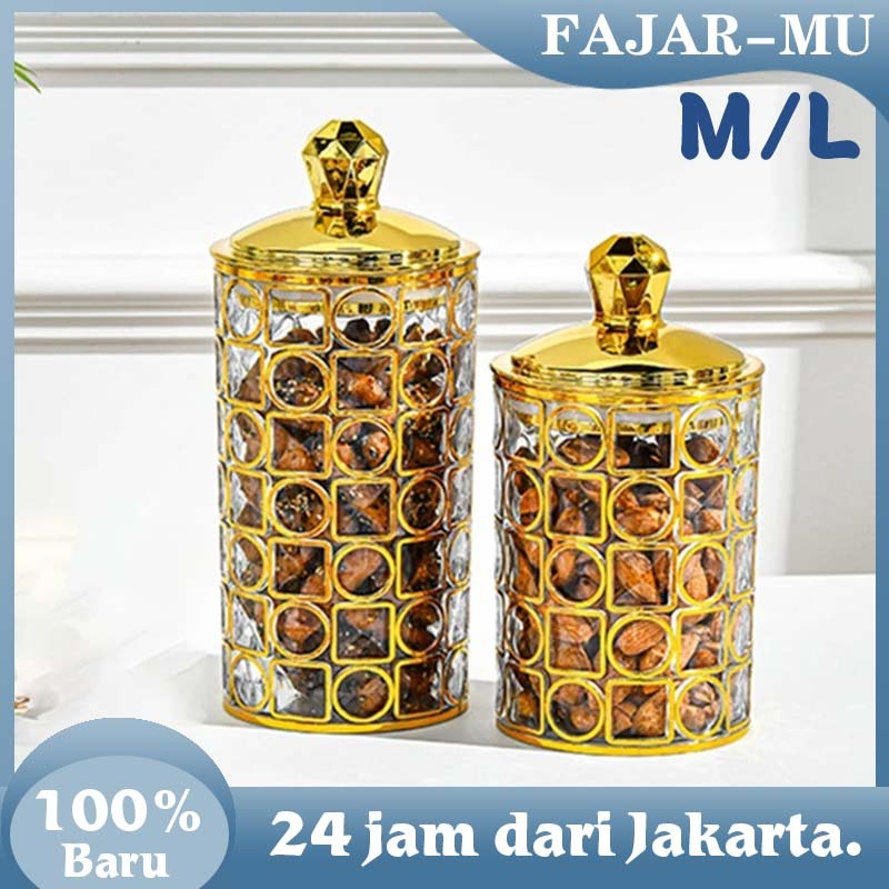 Toples Makanan Kedap Udara Emas / Toples Kedap Udara Plastik / Toples Snack Kedap Udara