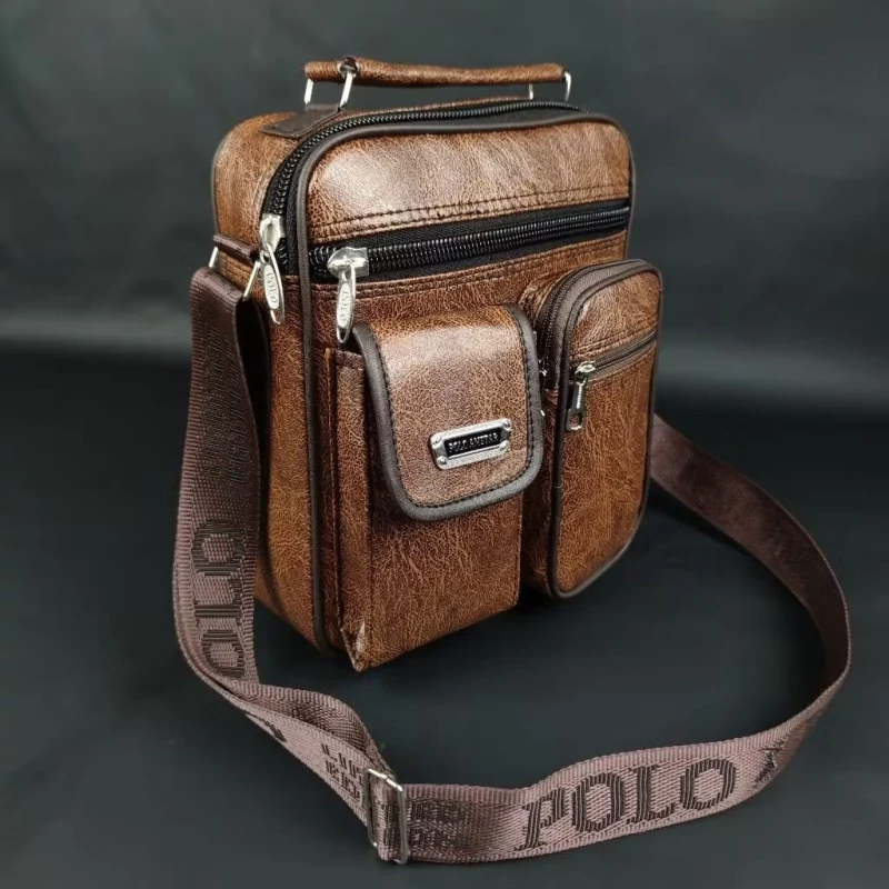 Tas Slempang Kulit Polo Original Pria - Tahan Air & Api