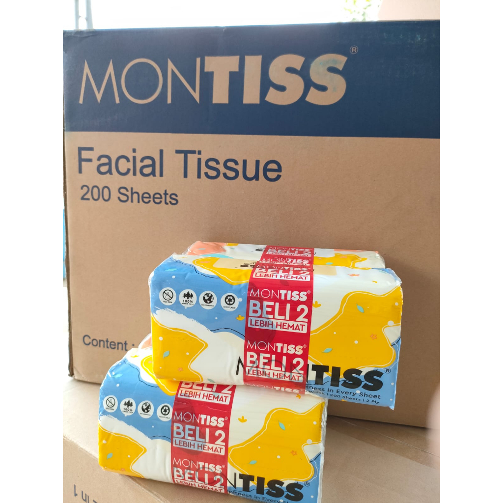 Tisu Montis Facial Banded 2×200sheet / Tisu Montis Banded