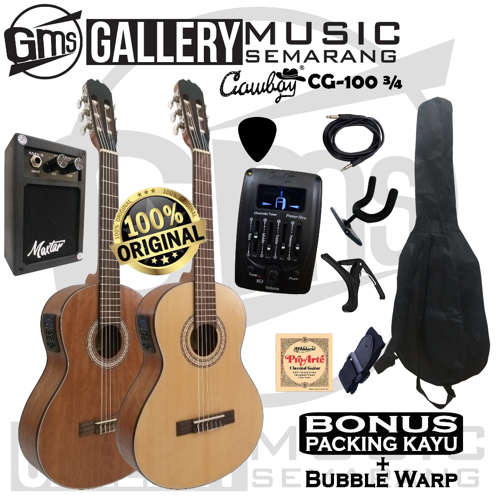ORIGINAL Gitar Klasik Elektrik ¾ Cowboy CG-100¾ NA / CG 100¾NS Gitar Cowboy Original