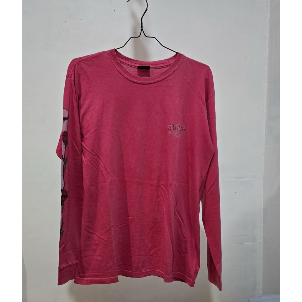 preloved Stussy long-sleeves Pink dyed