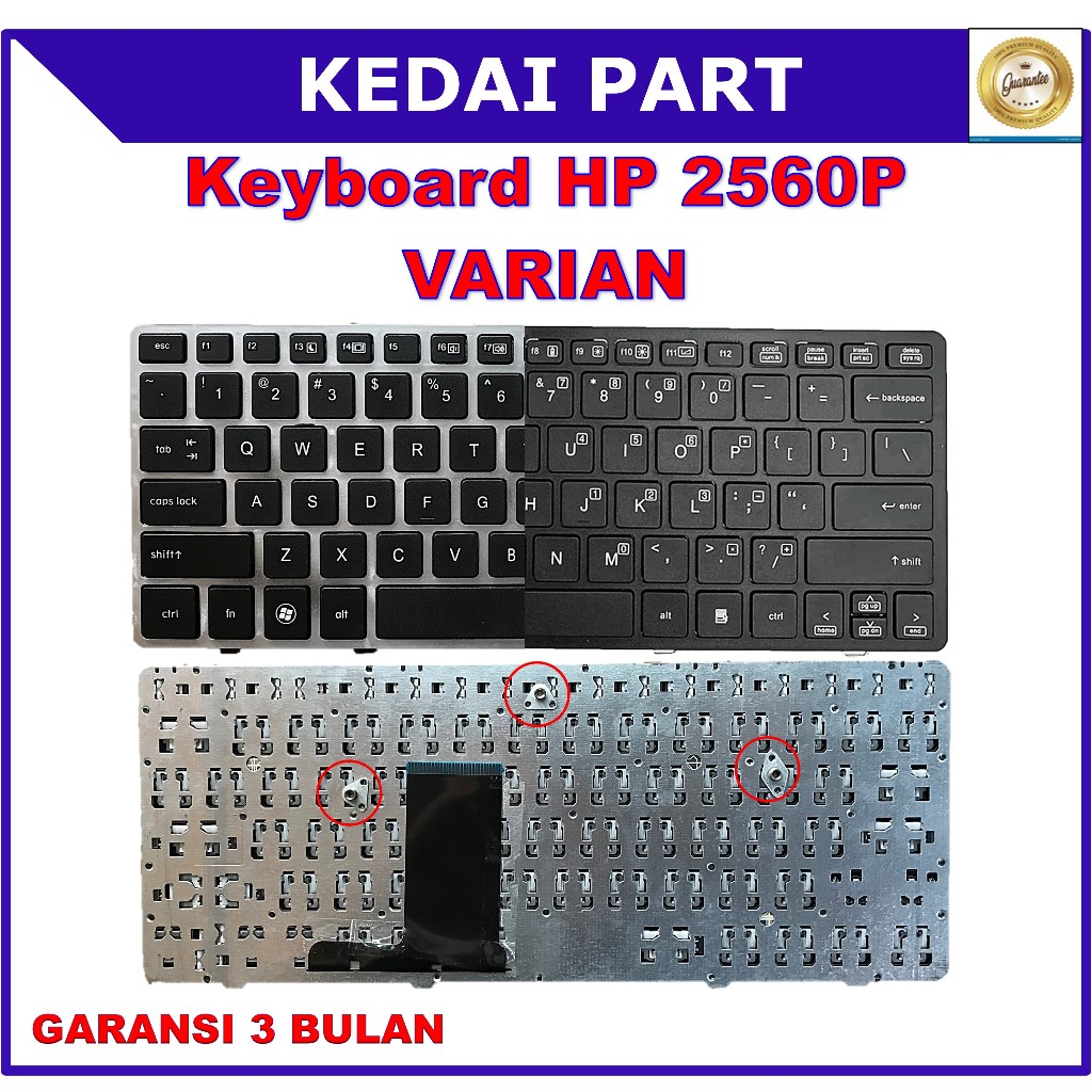 KEYBOARD LAPTOP HP ELITEBOOK 2560P 2570P 2570 2560