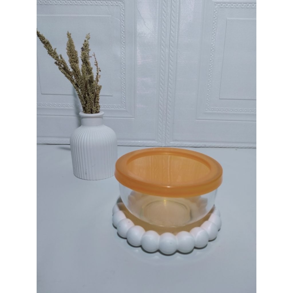 MANGKOK KACA DENGAN TUTUP MPASI | MANGKOK TAHAN PANAS | MANGKOK BULAT | MANGKOK KACA TEBAL | MANGKOK