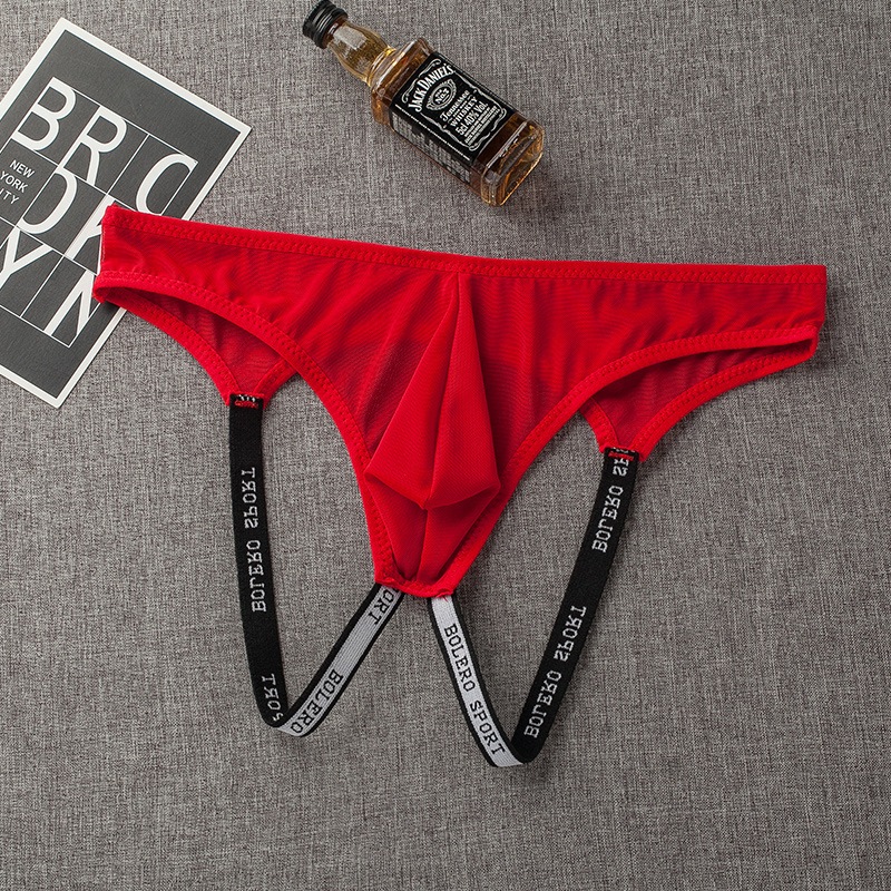 Celana Dalam Pria Sexy Open Crotch G String Pinggang Rendah  Celana Dewasa Seksi Hot Transparan Thon