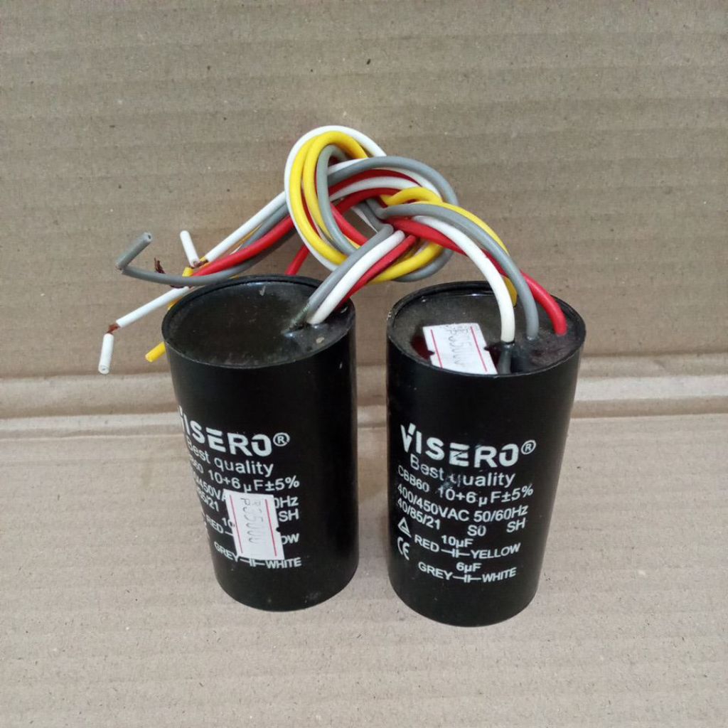 Capacitor/Kapasitor Mesin Cuci 450V 6+10 Visero