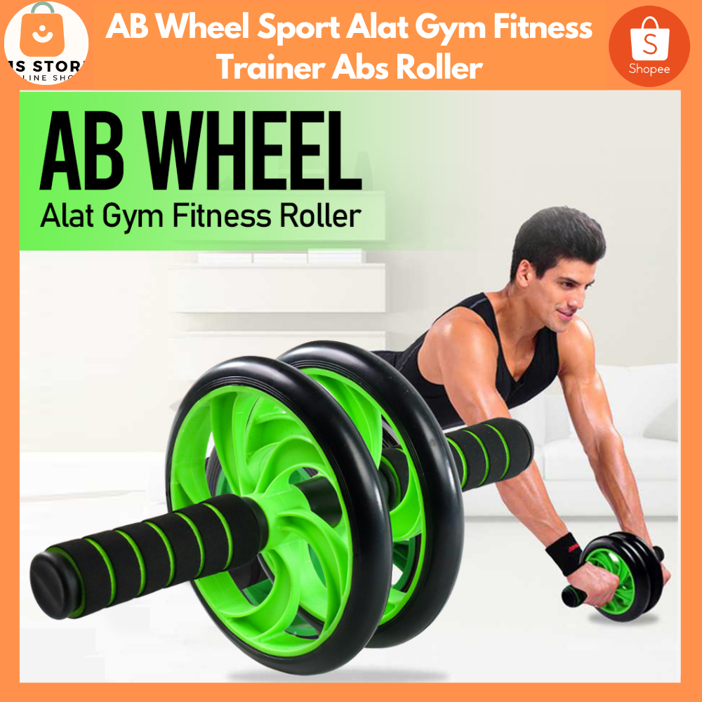 AB Wheel Sport Alat Gym Fitness Trainer Abs Roller / Abs Wheel / Roller Gym Alat Fitnes / Alat Latih