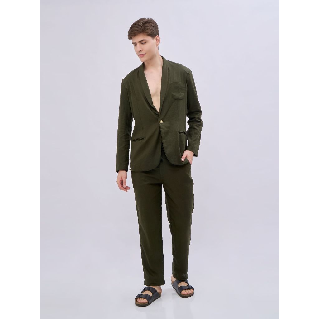 REMEDY Outer Linen Pria Panjang Custom Size