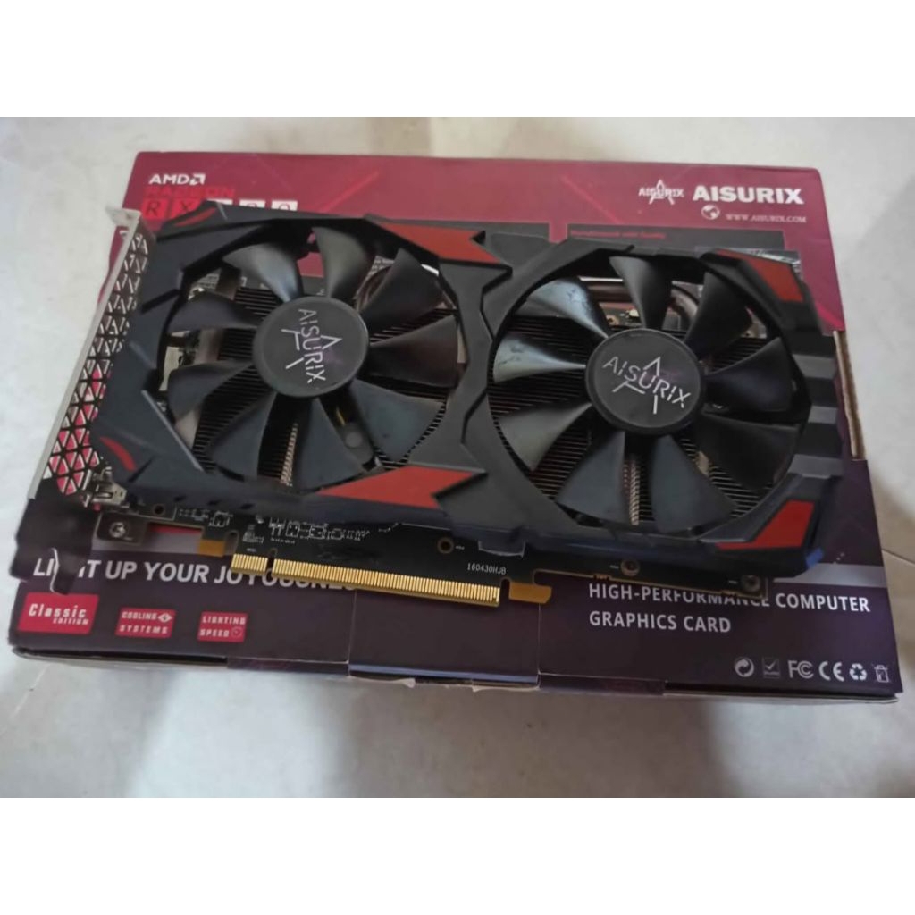 VGA CARD AISURIX RX 580 (SECOND SEPERTI BARU)