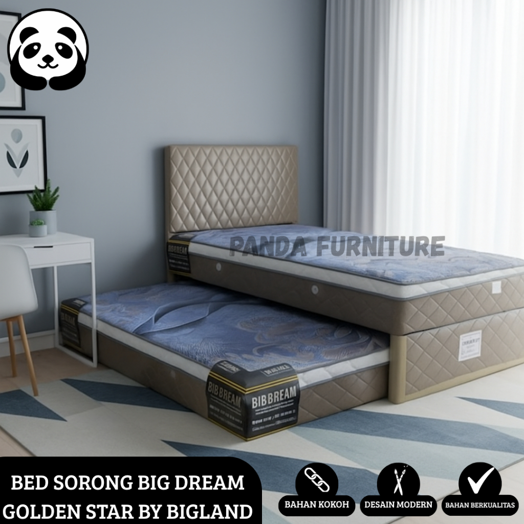 PROMO KASUR SPRINGBED SORONG 2in1 GOLDEN STAR BY BIGLAND / SPRINGBED SORONG / SPRINGBED 2in1 ANAK