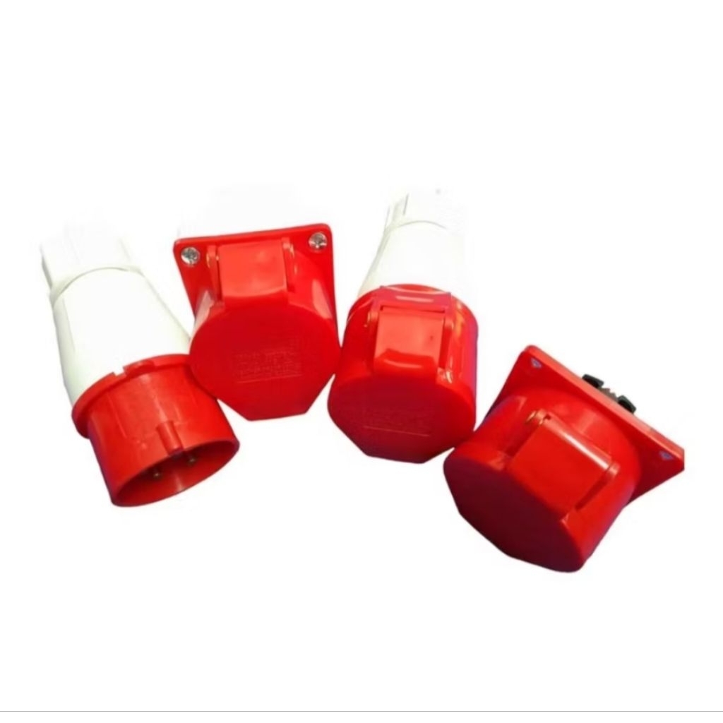 plug socket satuset 32 amper 3 phase 4 pin (cewek/cowok)