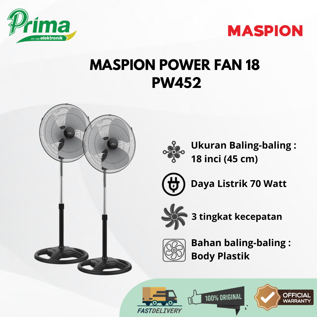 MASPION PW452 18 INCH KIPAS ANGIN BERDIRI