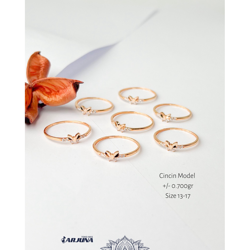 ARJUNA Cincin Emas Tua Model 17K 750