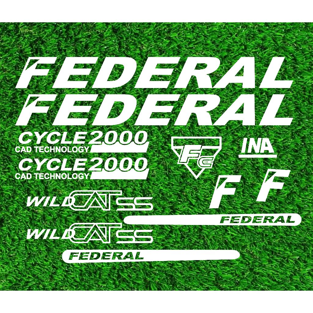 cutting decal stiker sepeda federal wild cat