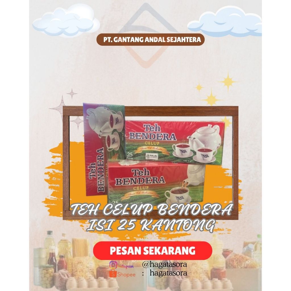 TEH CELUP BENDERA 25 KANTONG PERKOTAK