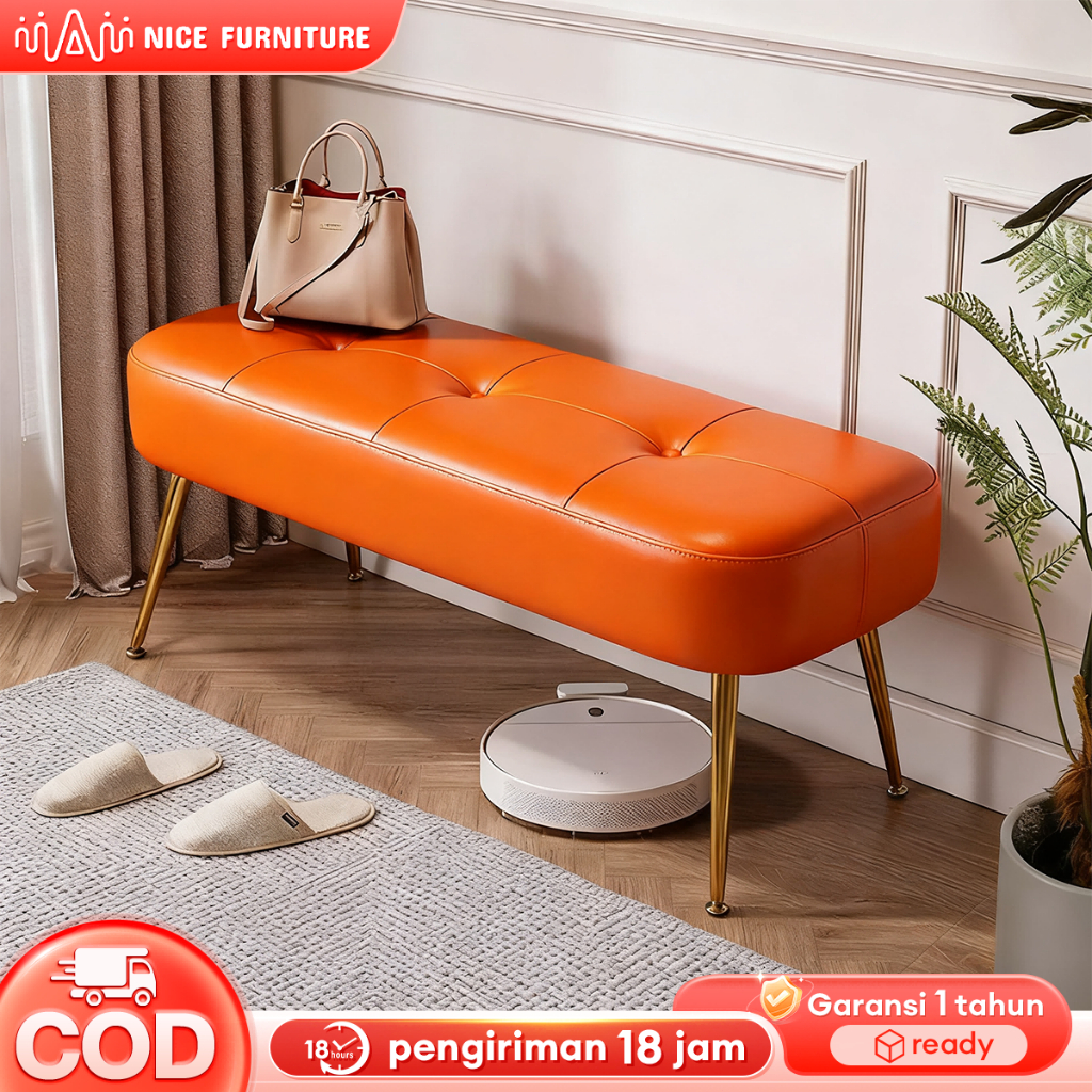 Stool Sofa Sofa Kaki Besi Kursi Stool Sofa Minimalis Bangku Kulit Kotak Bangku Sofa Stool Panjang