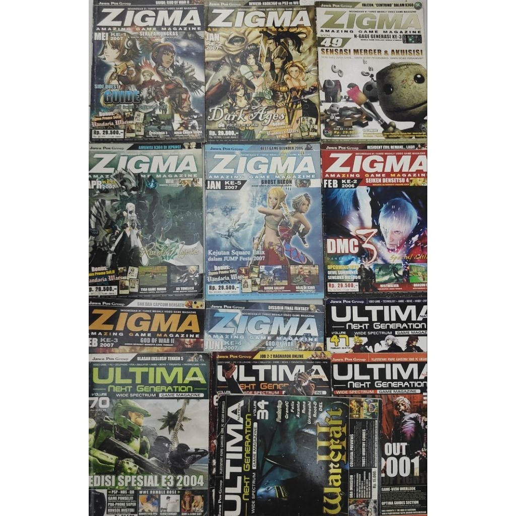 MAJALAH ZIGMA DAN ULTIMA BEKAS ORIGINAL