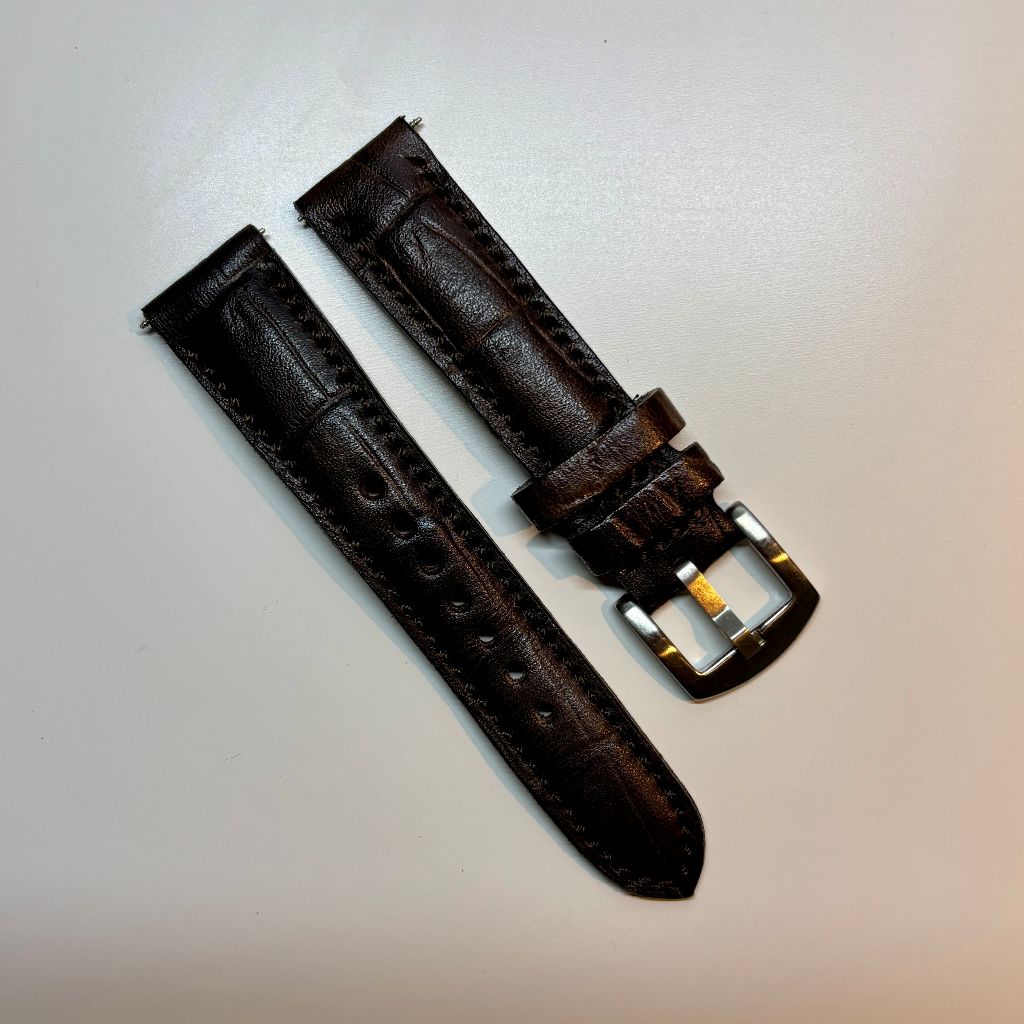Strap tali jam tangan kulit bagus Seiko Presage 15mm Coklat Tua Ladies Watch