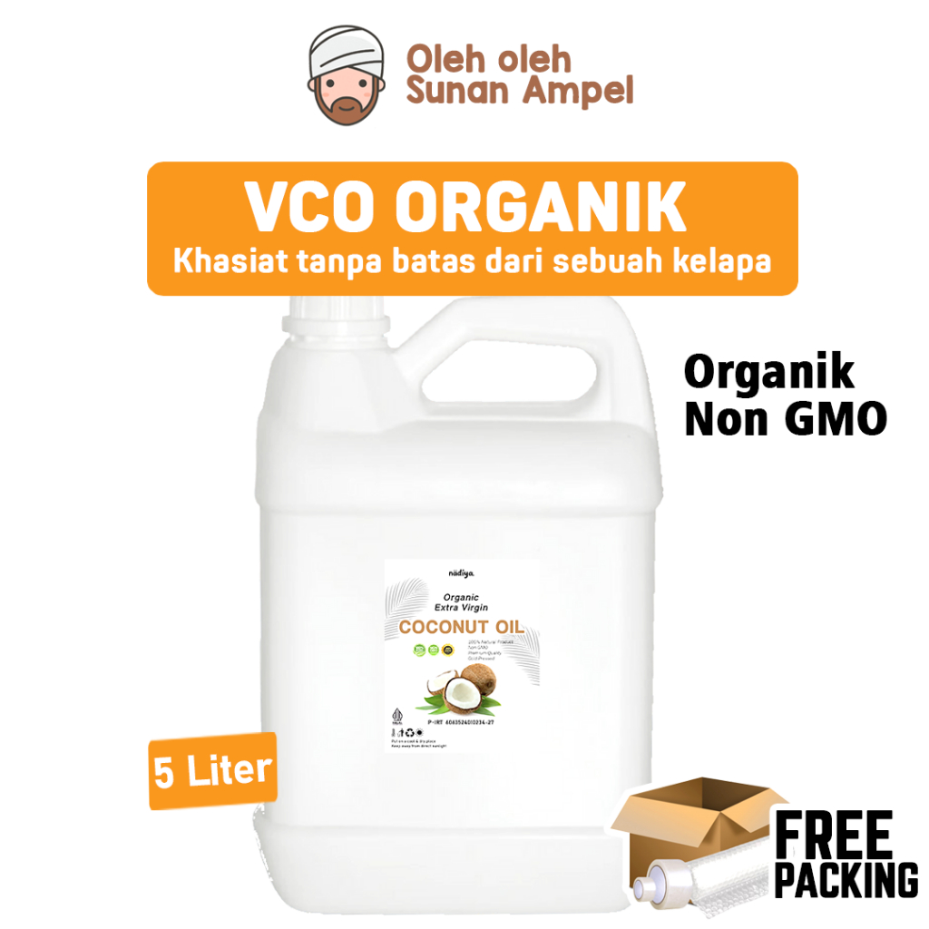 VCO Virgin Coconut Oil 5 Liter Minyak Kelapa Asli Bersih Higienis Untuk Kesehatan Dan Kecantikan