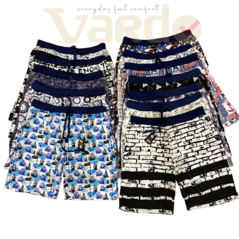 Celana Pendek Pria Super Jumbo HHB 5XL / Celana Hawai Laki Laki 3/4 Kaos Babyterry