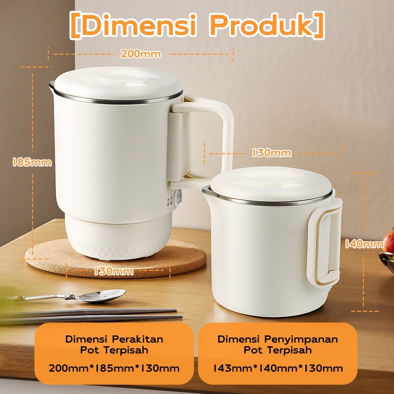 Cod Teko Listrik Otomatis 600 Watt 0.8 Liter / Pemanas Air Electric Kettle Boiling Water Ketel Listr